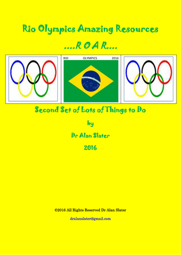 2016 Rio Olympics Amazing Resources R O A R Set 2 with Lots of Things to Do