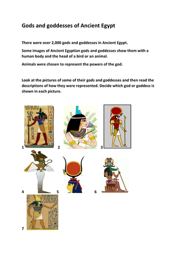 Gods and Goddesses of Ancient Egypt