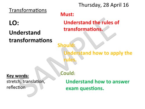 Transformations Sample