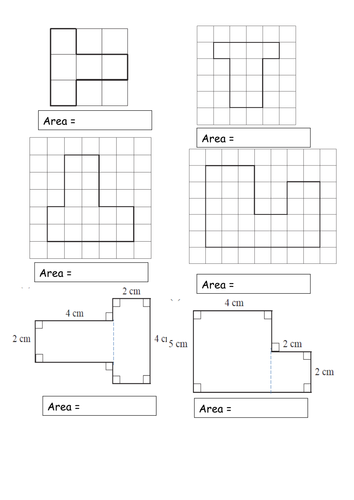 area of rectilinear shapes teaching resources