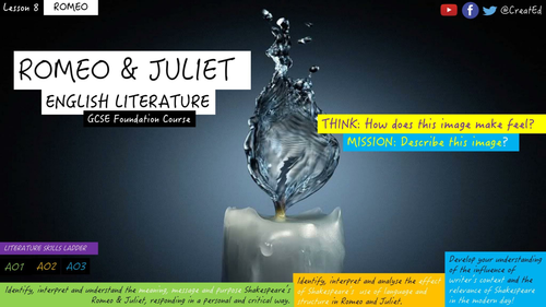 Shakespeare Today! Romeo & Juliet, Character Focus: ROMEO! GCSE English Literature (New Spec) 