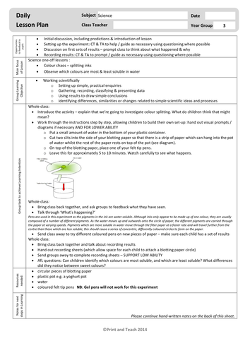 KS2 - Working scientifically - lesson plan - Science - Colour chaos by