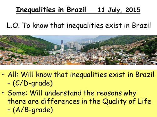Inequalities in Brazil - Variations in economic development