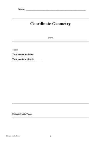 Core 2 (C2) Coordinate Geometry