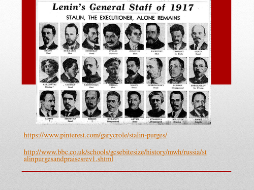 Stalin Show Trial and Terror- Role of NKVD leaders  