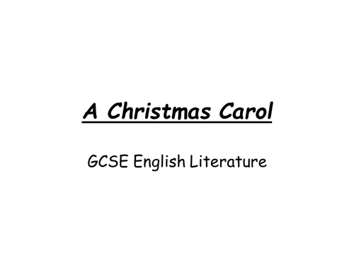 A Christmas Carol GCSE Revision PowerPoint