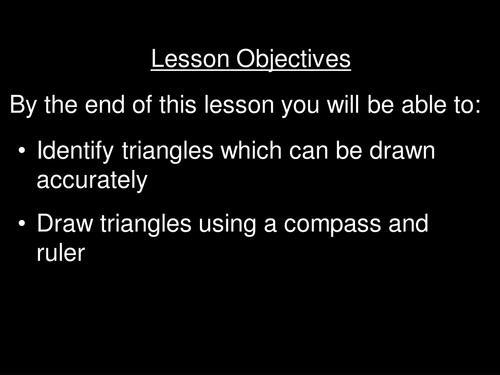 Constructing Triangles (SSS)