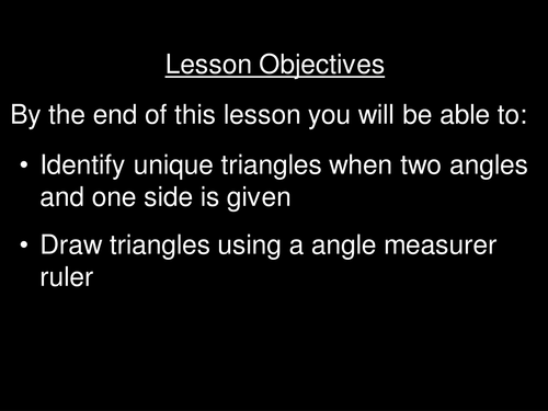 Constructing triangles SAS