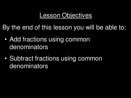 Adding and subtracting fractions visually