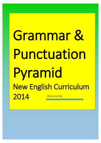 SPAG Punctuation Pyramid for the New English Curriculum
