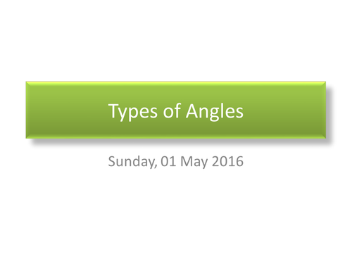 Types of Angles