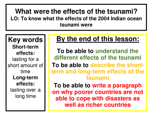 What were the effects of the Indian Ocean tsunami
