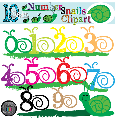 100 Number Clipart Snails