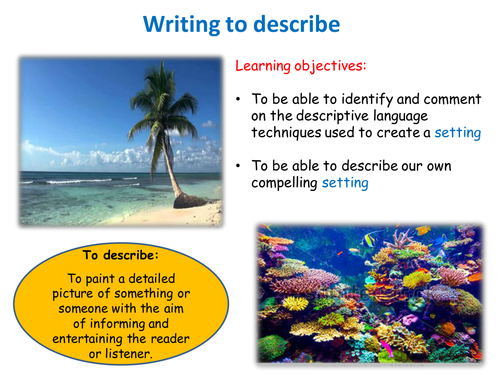 Describing a setting - KS4