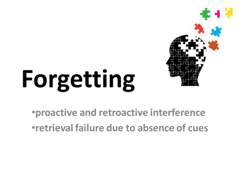 Theories of forgetting AQA