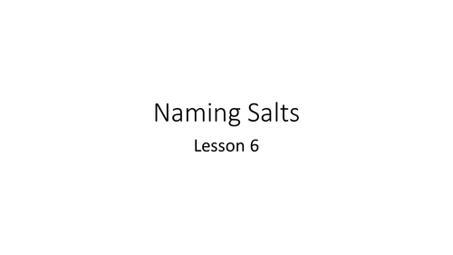 Naming salts 