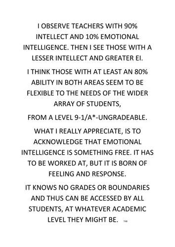 EMOTIONAL INTELLIGENCE POSTER