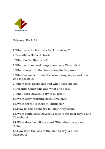 Odyssey Book 12