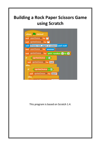 Building a Rock Paper Scissors game using Scratch