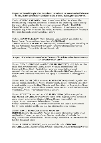 OCR African American Civil Rights 1865-1992 USA