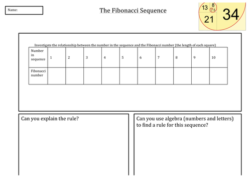 maths fibonacci sequence by hodanhassan99 - Teaching Resources - TES