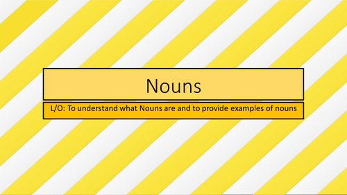 Nouns - Introduction and activity 