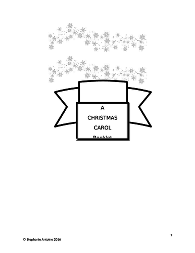 A Christmas Carol Booklet | Teaching Resources
