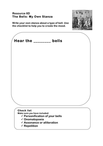 'The Bells' Poetry Bundle Y6/5