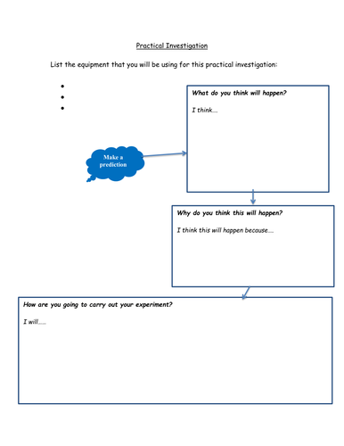 Practical worksheet science