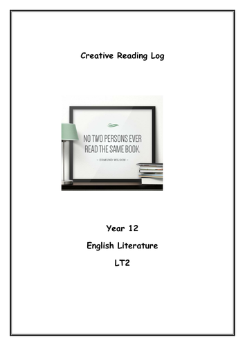 AS Creative Reading Logbook for English Literature