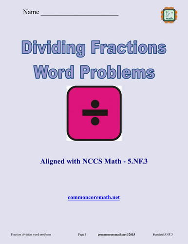 Fraction Division; Word Problems - 5.NF.3