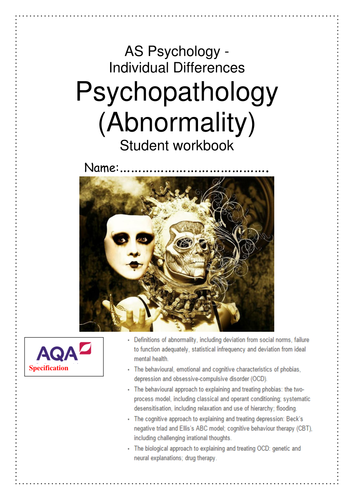 Abnormality Workbook AQA AS New Specification