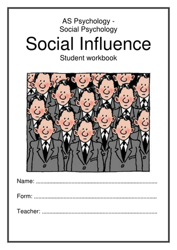 Social Influence Workbook AQA AS New Specification