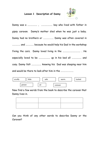 Danny The Champion Of The World Lesson 1 Descriptive Language Teaching Resources