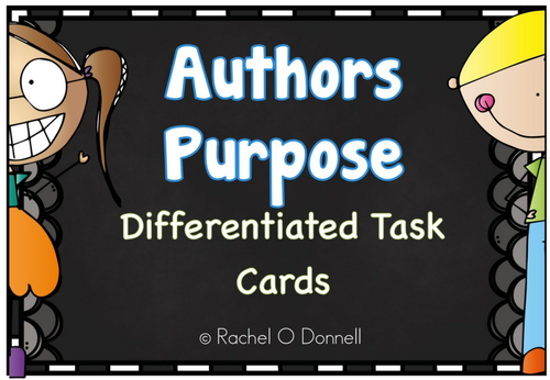Authors Purpose Task Cards Differentiated | Teaching Resources