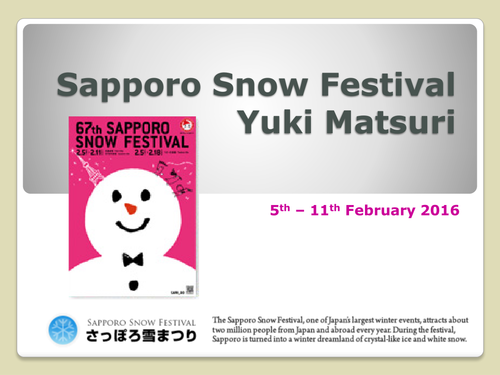 The Sapporo Snow Festival - Yuki Matsuri