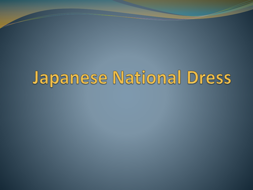 Japanese National Dress and Wedding customs
