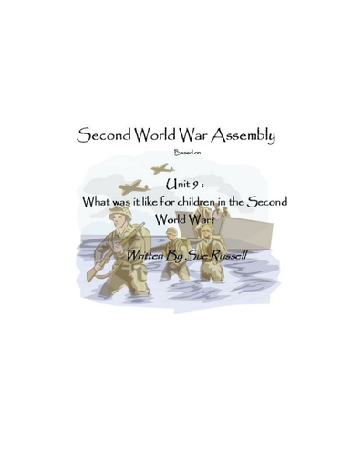 Second World War School Assembly or Class Play