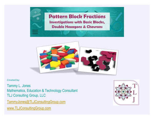 Pattern Block Fractions: Investigations with Basic Blocks - Double Hexagon and Chevron