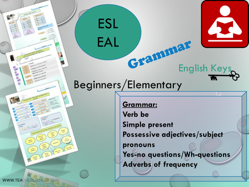 ESL/EAL Grammar recap for beginners - Grammar Unit1/Lesson5 (Lesson + Exercices) No Prep