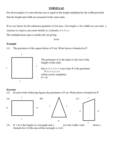 Formulas