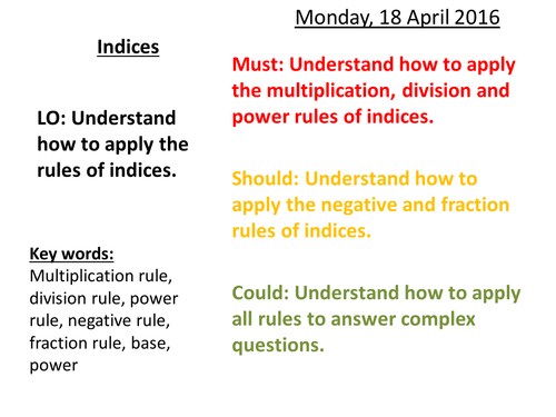 Indices