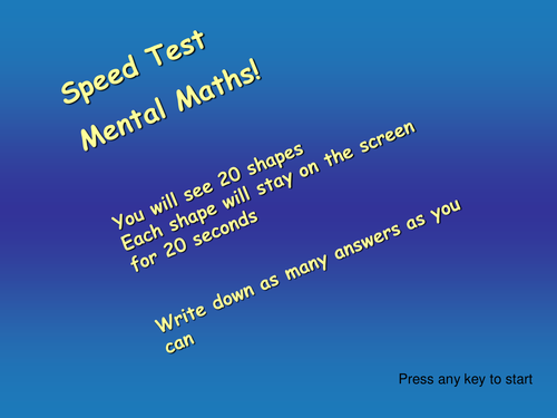 Identification of Shapes Powerpoint