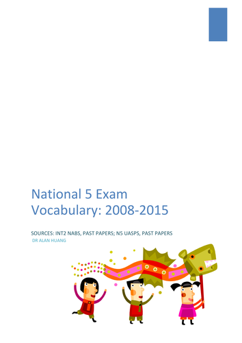 National 5 Exam Vocabulary: Grammar – Conjunctions, Measures Words, Structures, Tenses, and Question