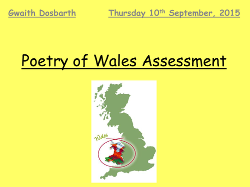 WJEC English Literature Welsh Writing in Wales-John Ormond 'In September' and Gillian Clarke 'My Box