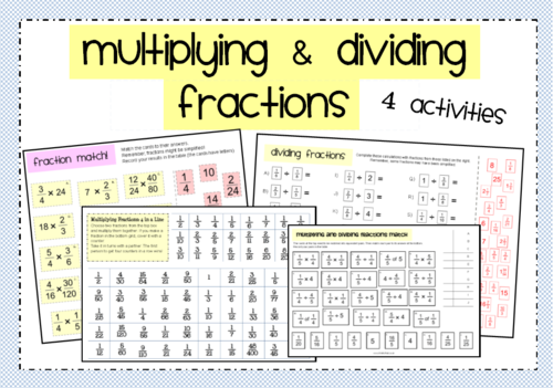Multiplying & Dividing Fractions Activity Pack