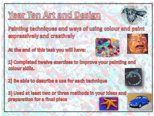 Paint and colour application techniques