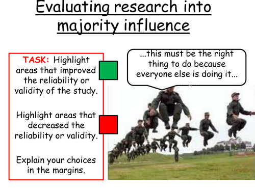 Social influence Scheme of Work (AQA-A Psychology New Spec) 