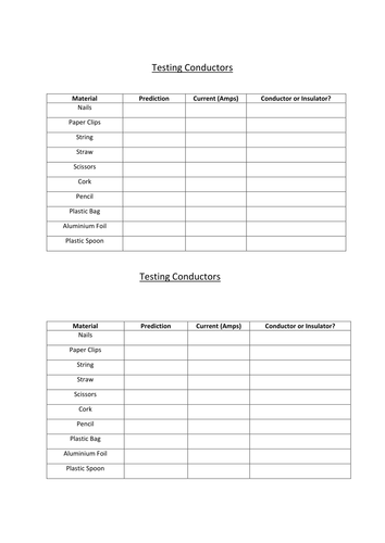 Conductors and Insulators for SEN