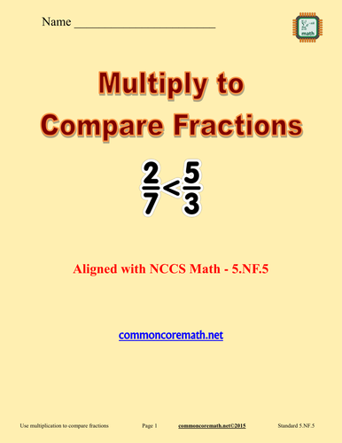 Use Multiplication to Compare Fractions - 5.NF.5
